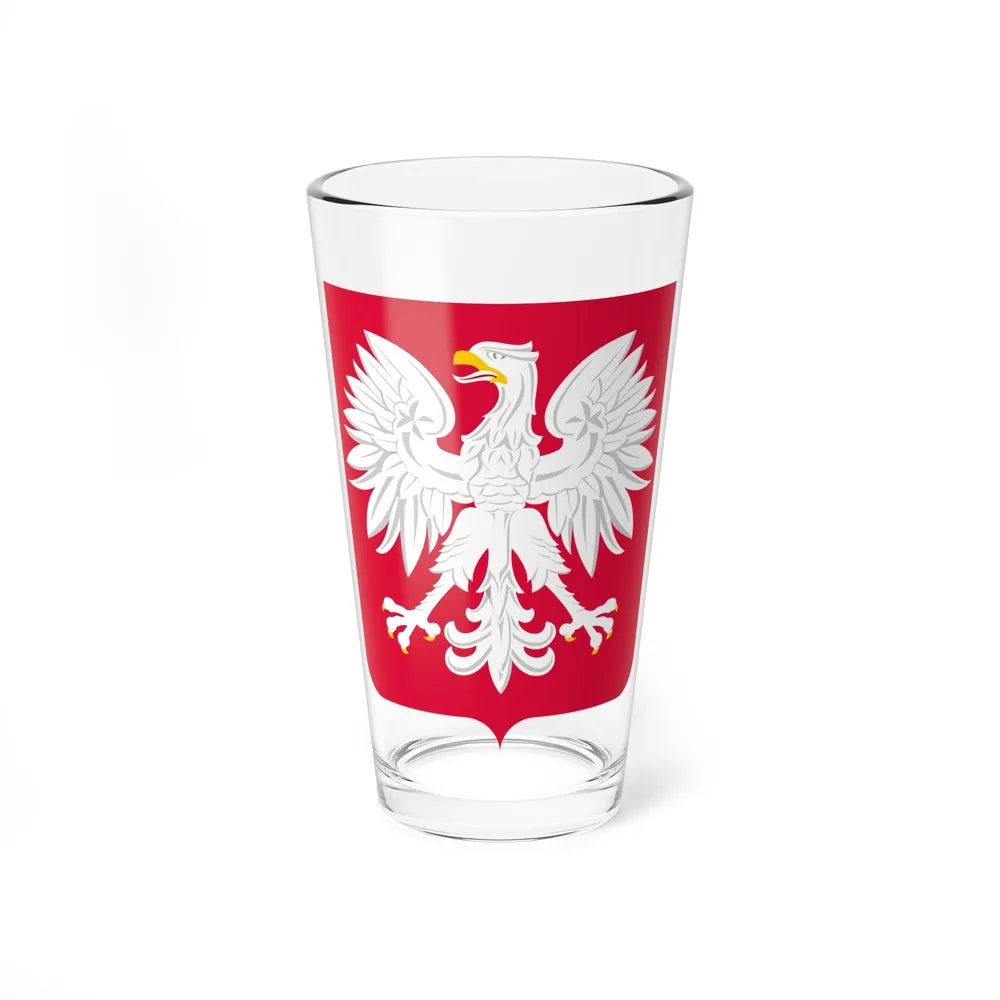 Coat of arms of Poland (1980-1990) - Pint Glass 16oz-16oz-Go Mug Yourself