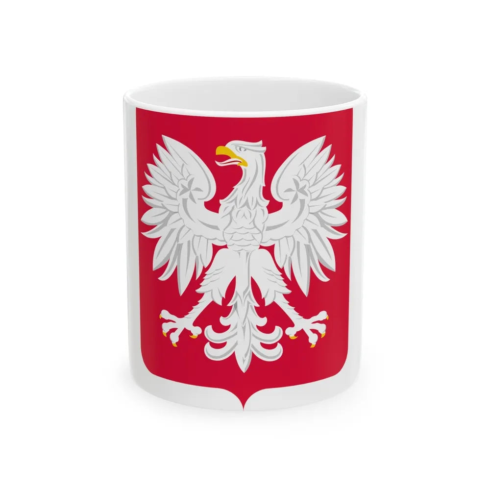 Coat of arms of Poland (1980-1990) - White Coffee Mug-11oz-Go Mug Yourself