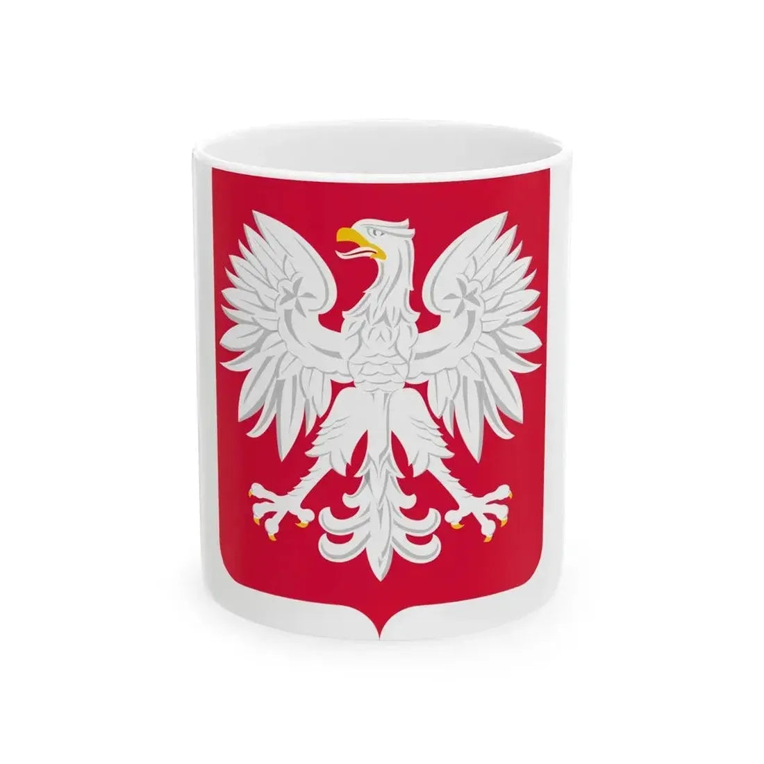 Coat of arms of Poland (1980-1990) - White Coffee Mug 11oz - Go Mug Yourself