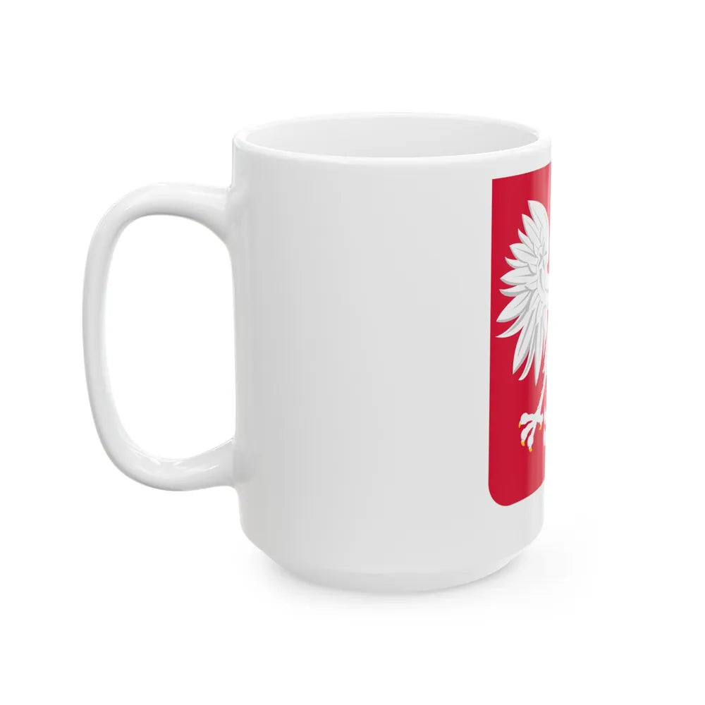 Coat of arms of Poland (1980-1990) - White Coffee Mug-Go Mug Yourself