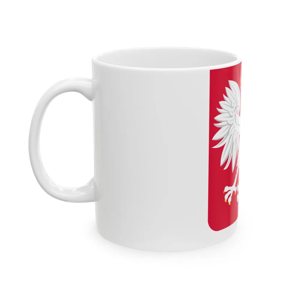 Coat of arms of Poland (1980-1990) - White Coffee Mug-Go Mug Yourself