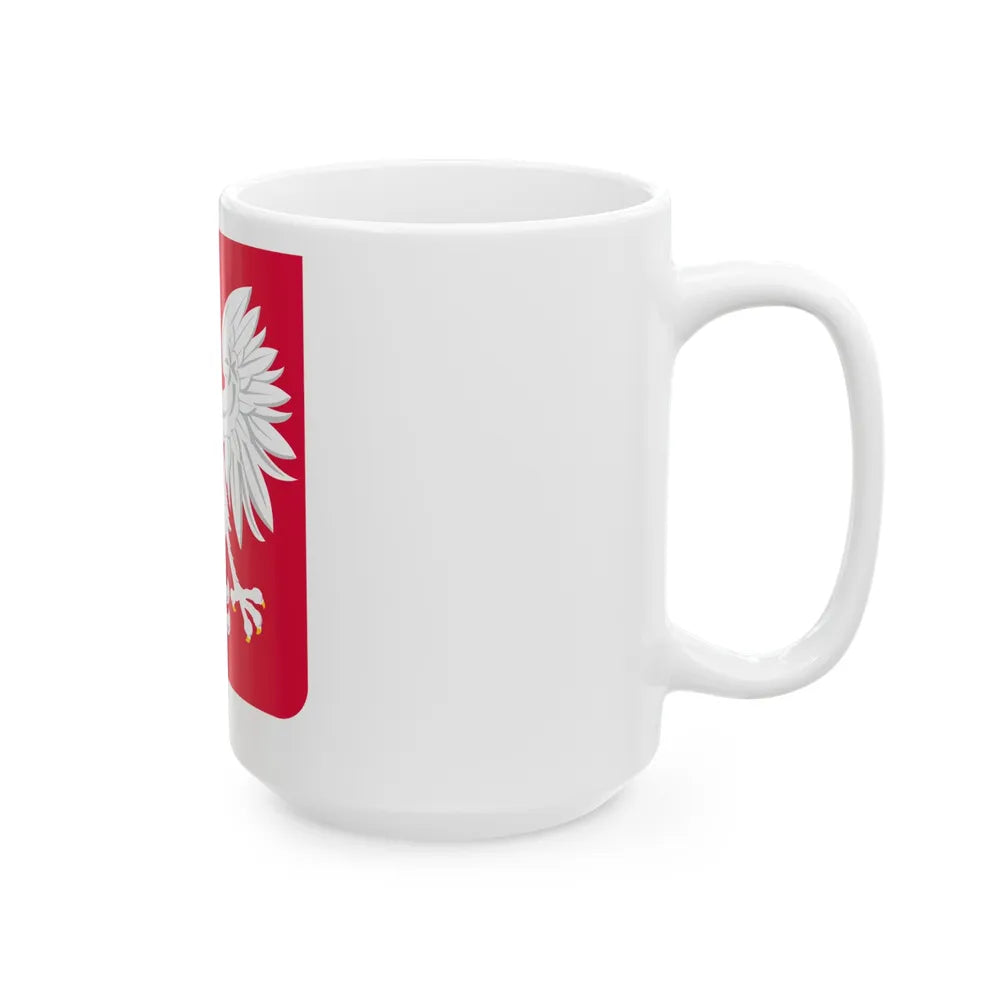 Coat of arms of Poland (1980-1990) - White Coffee Mug-Go Mug Yourself