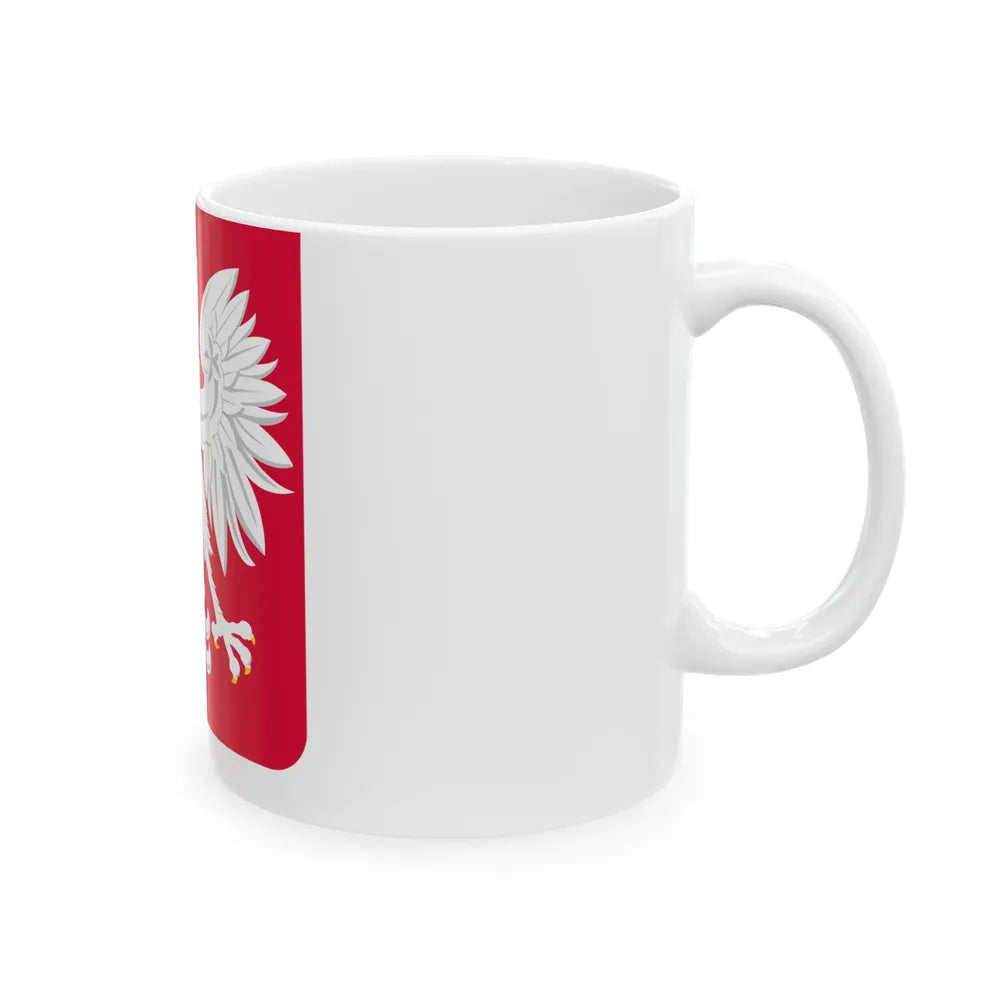 Coat of arms of Poland (1980-1990) - White Coffee Mug-Go Mug Yourself