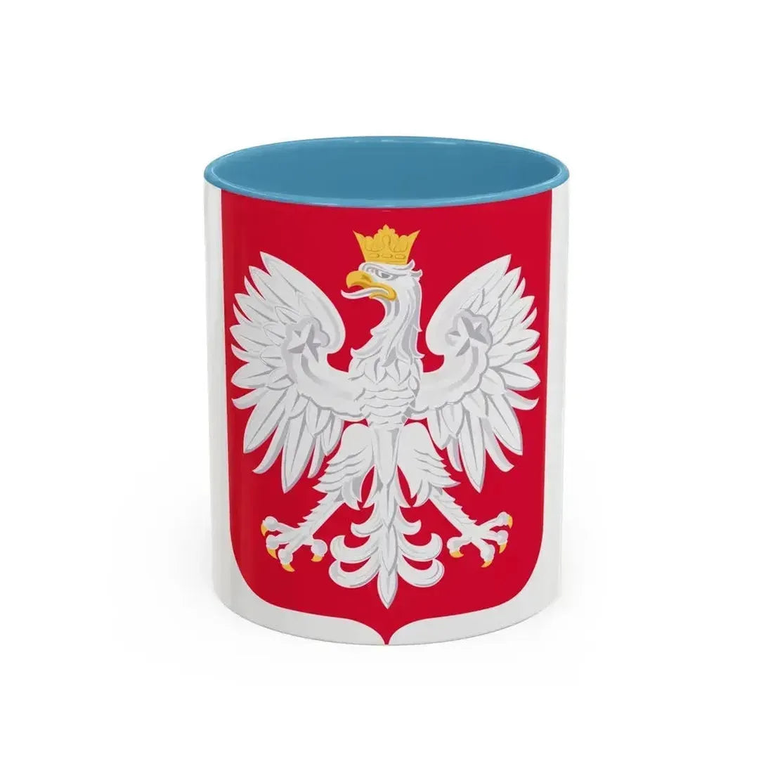 Coat of arms of Poland - Accent Coffee Mug 11oz Light Blue - Go Mug Yourself