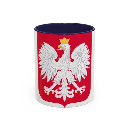 Coat of arms of Poland - Accent Coffee Mug 11oz Navy - Go Mug Yourself