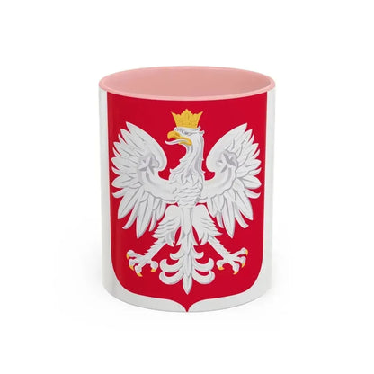 Coat of arms of Poland - Accent Coffee Mug 11oz Pink - Go Mug Yourself