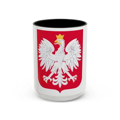 Coat of arms of Poland - Accent Coffee Mug 15oz Black - Go Mug Yourself