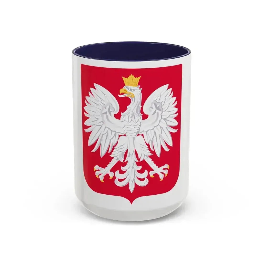 Coat of arms of Poland - Accent Coffee Mug 15oz Navy - Go Mug Yourself