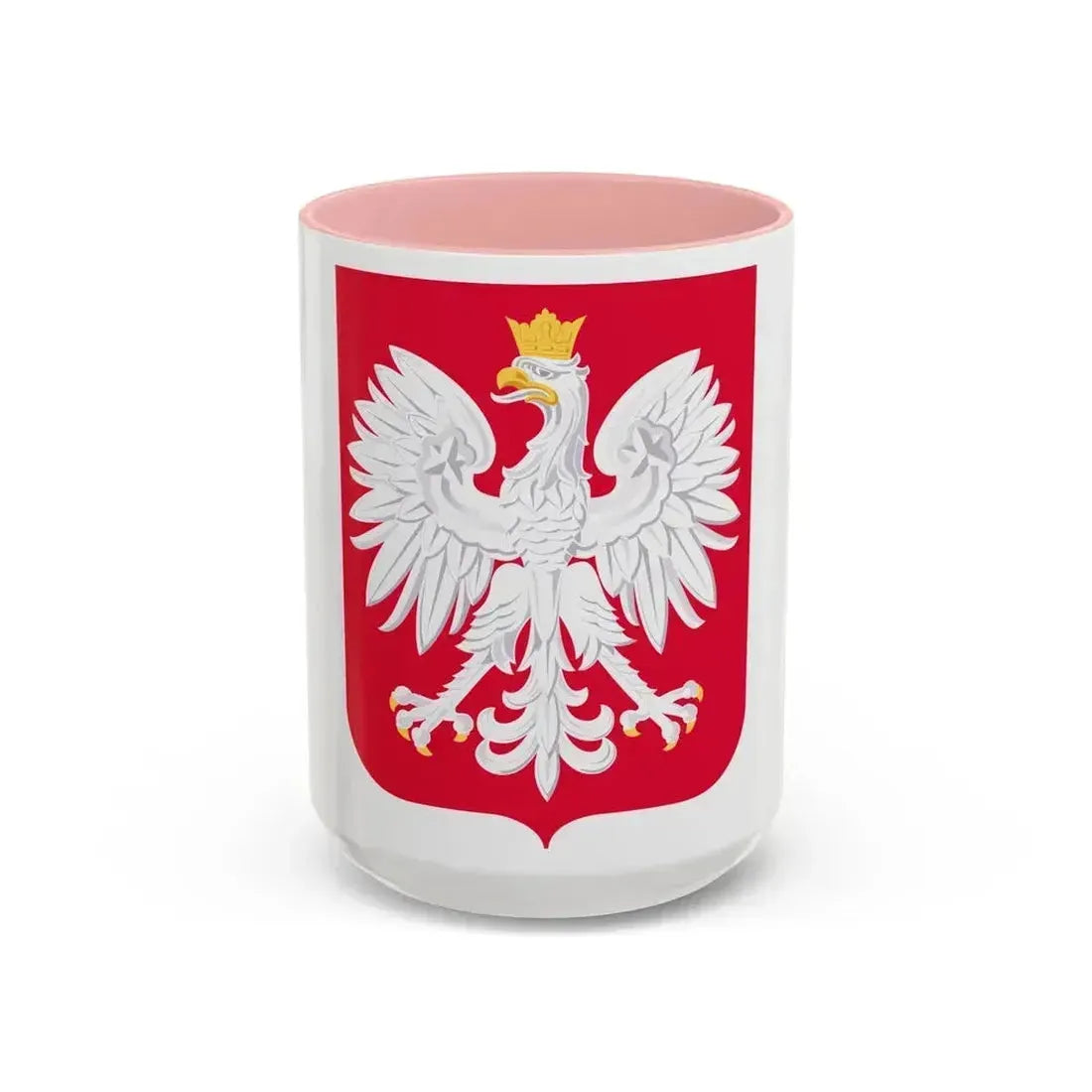Coat of arms of Poland - Accent Coffee Mug 15oz Pink - Go Mug Yourself