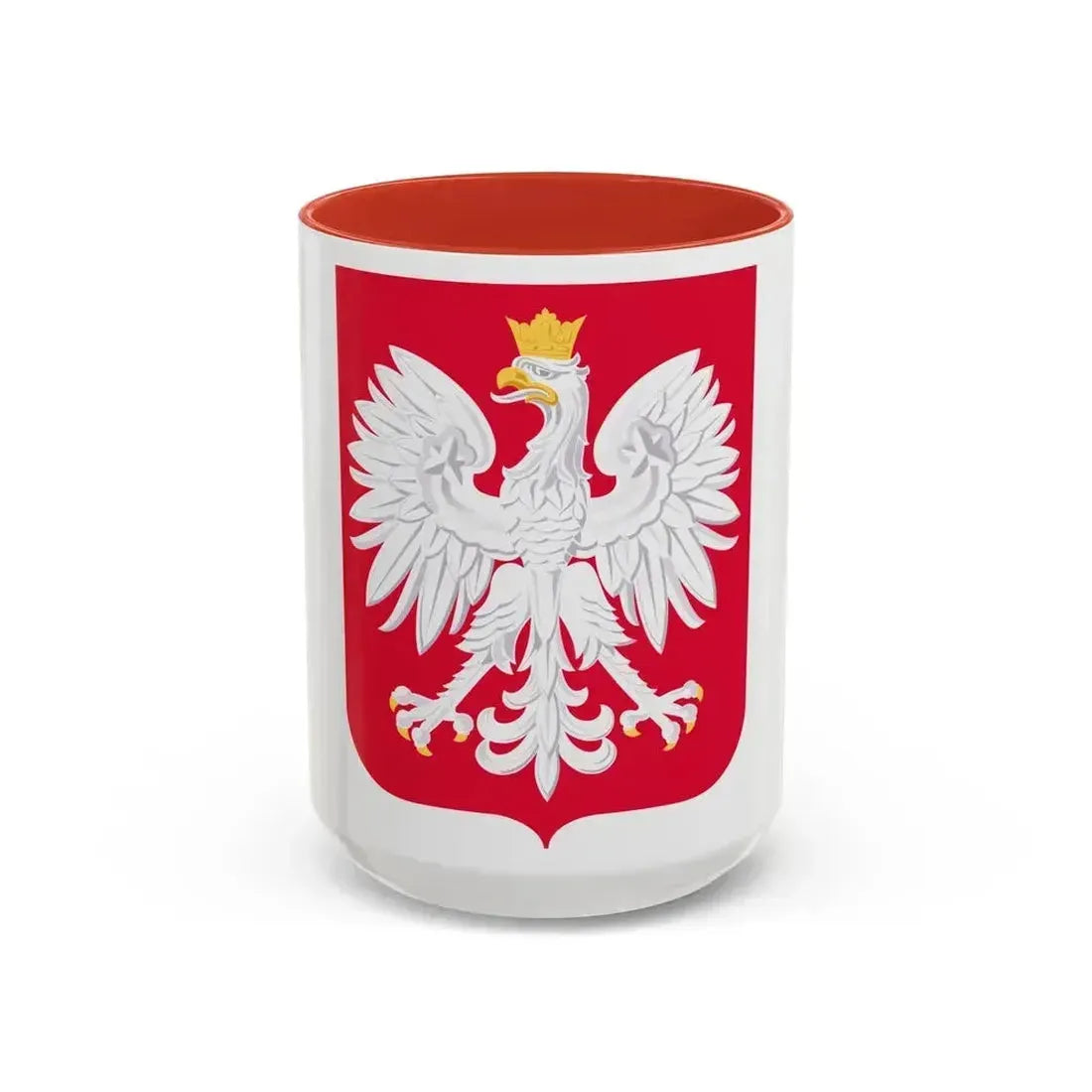Coat of arms of Poland - Accent Coffee Mug 15oz Red - Go Mug Yourself
