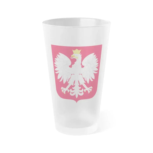 Coat of arms of Poland - Frosted Pint Glass 16oz Default Title - Go Mug Yourself