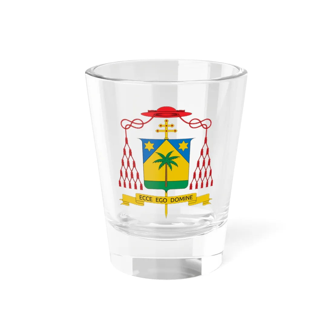 Coat of arms of Polycarp Pengo (Tanzania) (Coat of Arms) Shot Glass 1.5oz 1.5oz - Go Mug Yourself