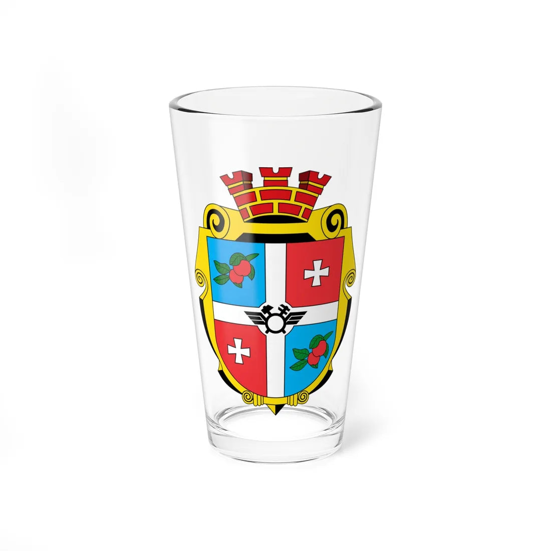 Coat of arms of Pomichna (Ukraine) (Coat of Arms) Pint Glass 16oz 16oz - Go Mug Yourself