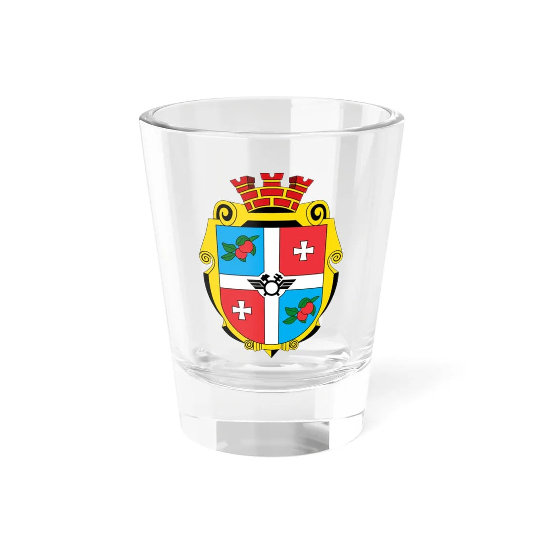 Coat of arms of Pomichna (Ukraine) (Coat of Arms) Shot Glass 1.5oz 1.5oz - Go Mug Yourself