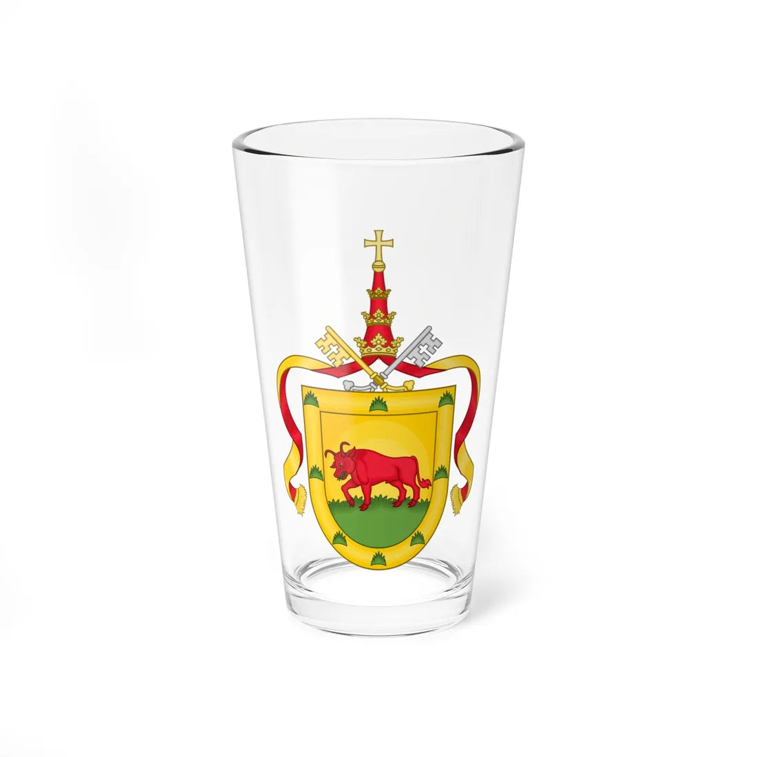 Coat of Arms of Pope Callixtus III (Italy) (Coat of Arms) Pint Glass 16oz 16oz - Go Mug Yourself