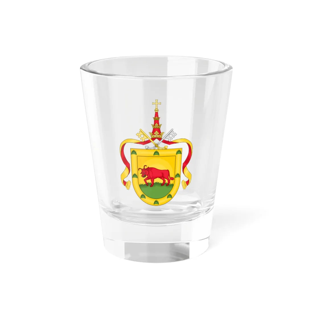 Coat of Arms of Pope Callixtus III (Italy) (Coat of Arms) Shot Glass 1.5oz 1.5oz - Go Mug Yourself
