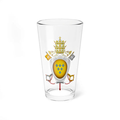 Coat of arms of Pope Paul III Farnese Baroque style representation (Italy) (Coat of Arms) Pint Glass 16oz 16oz - Go Mug Yourself