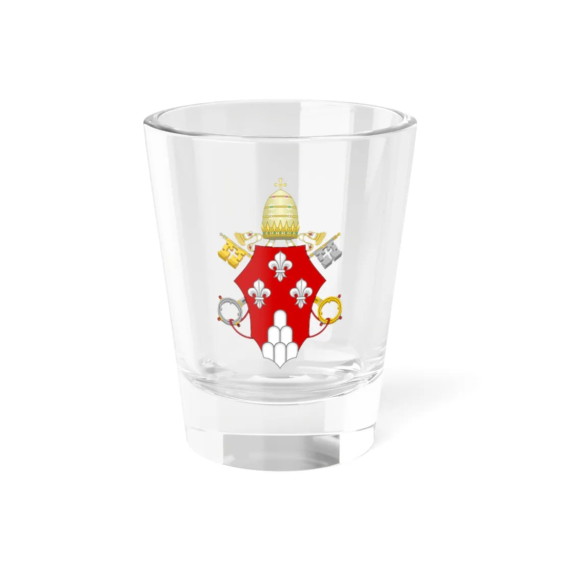 Coat of Arms of Pope Paul VI G. Montini (Italy) (Coat of Arms) Shot Glass 1.5oz 1.5oz - Go Mug Yourself