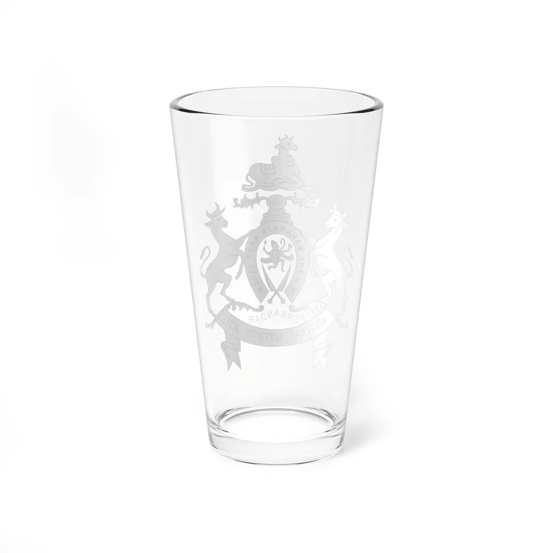 Coat of arms of Porbandar State (India) (Coat of Arms) Pint Glass 16oz - Go Mug Yourself