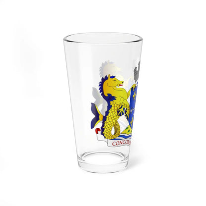 Coat of arms of Port Louis Mauritius (Mauritius) (Coat of Arms) Pint Glass 16oz - Go Mug Yourself