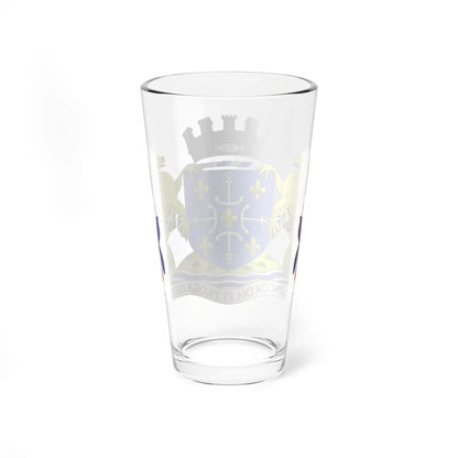 Coat of arms of Port Louis Mauritius (Mauritius) (Coat of Arms) Pint Glass 16oz - Go Mug Yourself