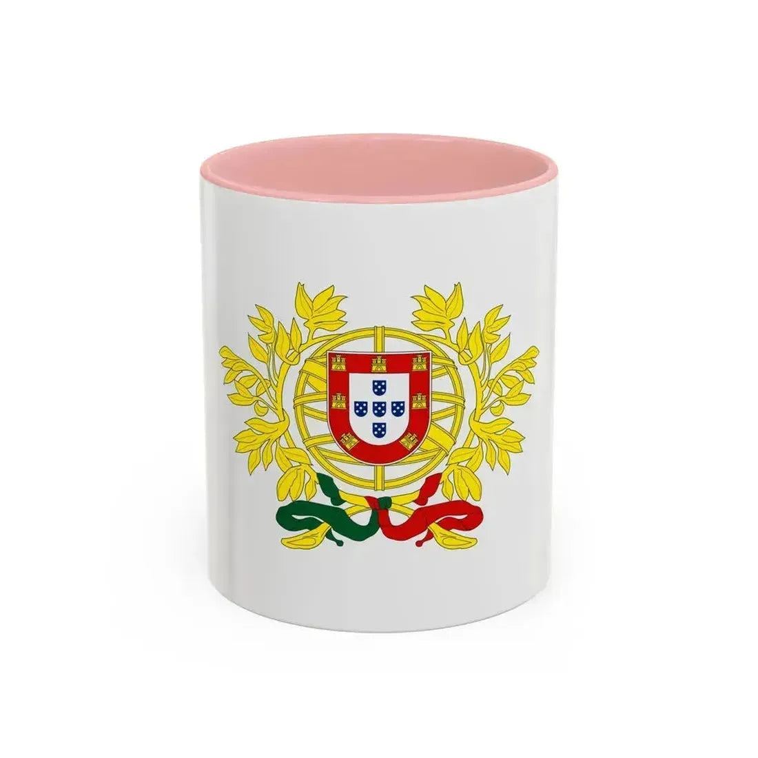 Coat of arms of Portugal - Accent Coffee Mug 11oz Pink - Go Mug Yourself