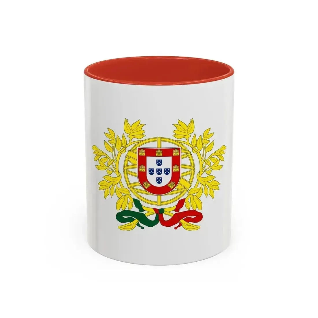 Coat of arms of Portugal - Accent Coffee Mug 11oz Red - Go Mug Yourself