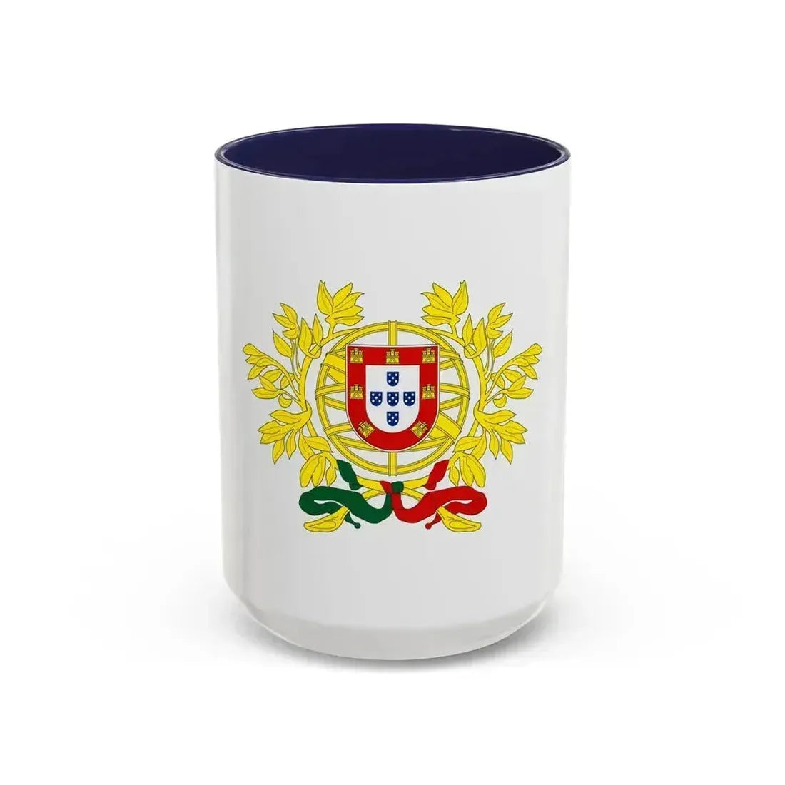 Coat of arms of Portugal - Accent Coffee Mug 15oz Navy - Go Mug Yourself