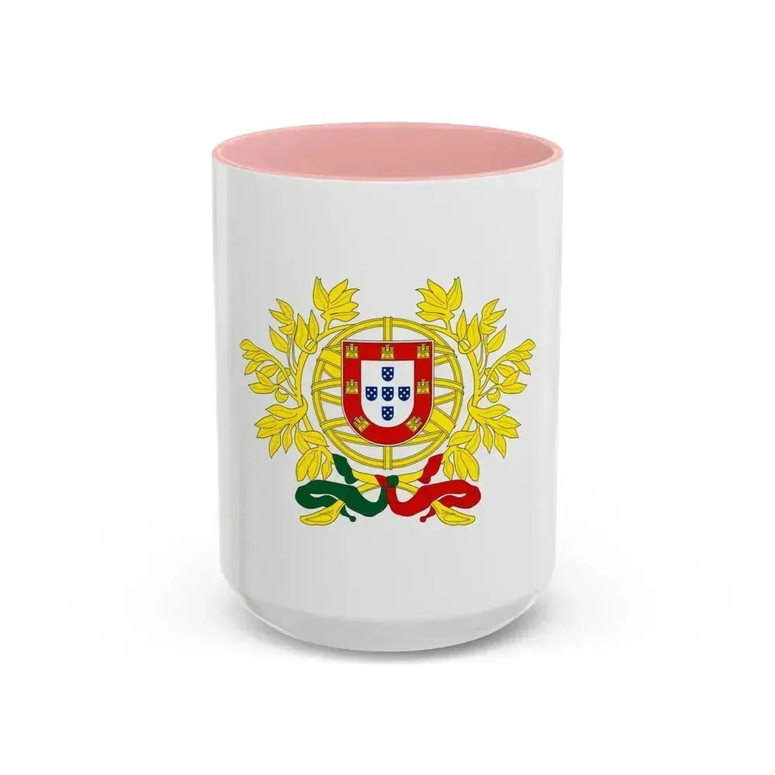 Coat of arms of Portugal - Accent Coffee Mug 15oz Pink - Go Mug Yourself