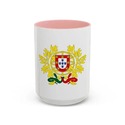 Coat of arms of Portugal - Accent Coffee Mug 15oz Pink - Go Mug Yourself