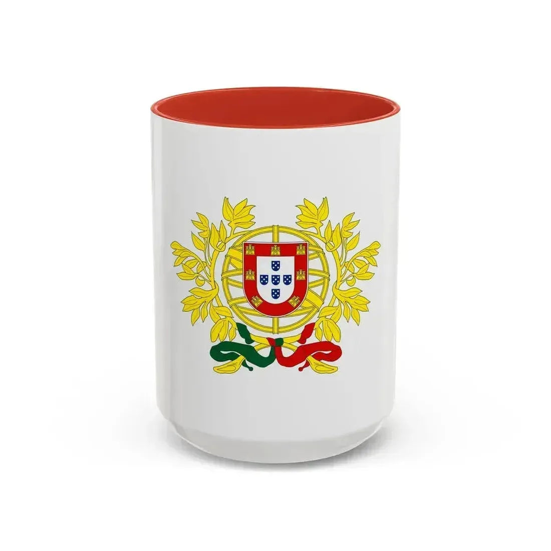 Coat of arms of Portugal - Accent Coffee Mug 15oz Red - Go Mug Yourself