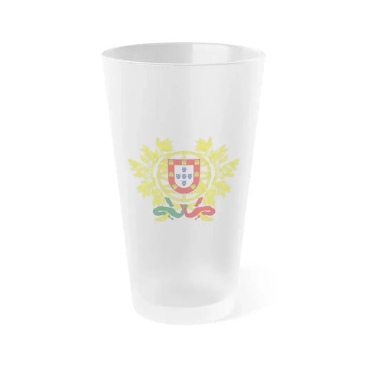 Coat of arms of Portugal - Frosted Pint Glass 16oz Default Title - Go Mug Yourself