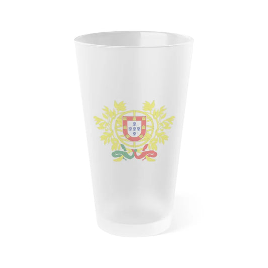 Coat of arms of Portugal - Frosted Pint Glass 16oz-Go Mug Yourself