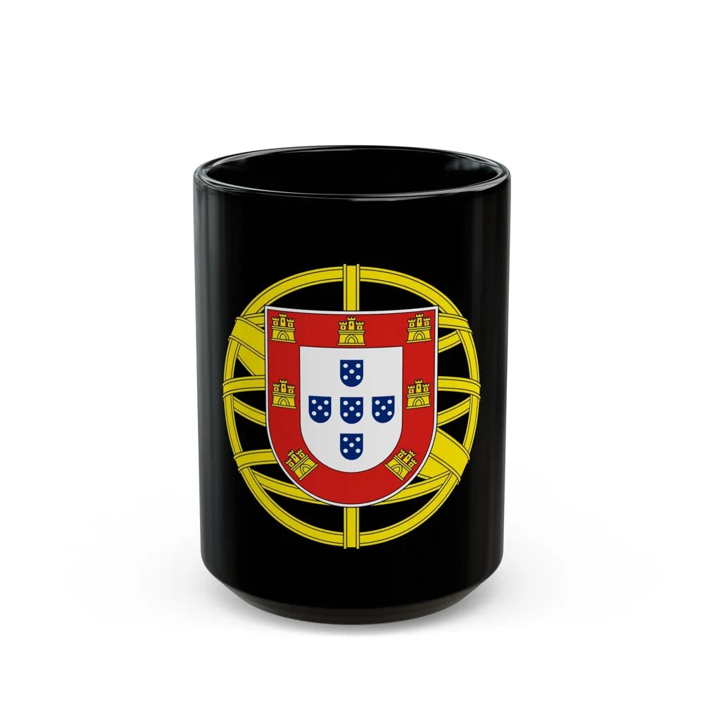 Coat of arms of Portugal (lesser) - Black Coffee Mug-15oz-Go Mug Yourself