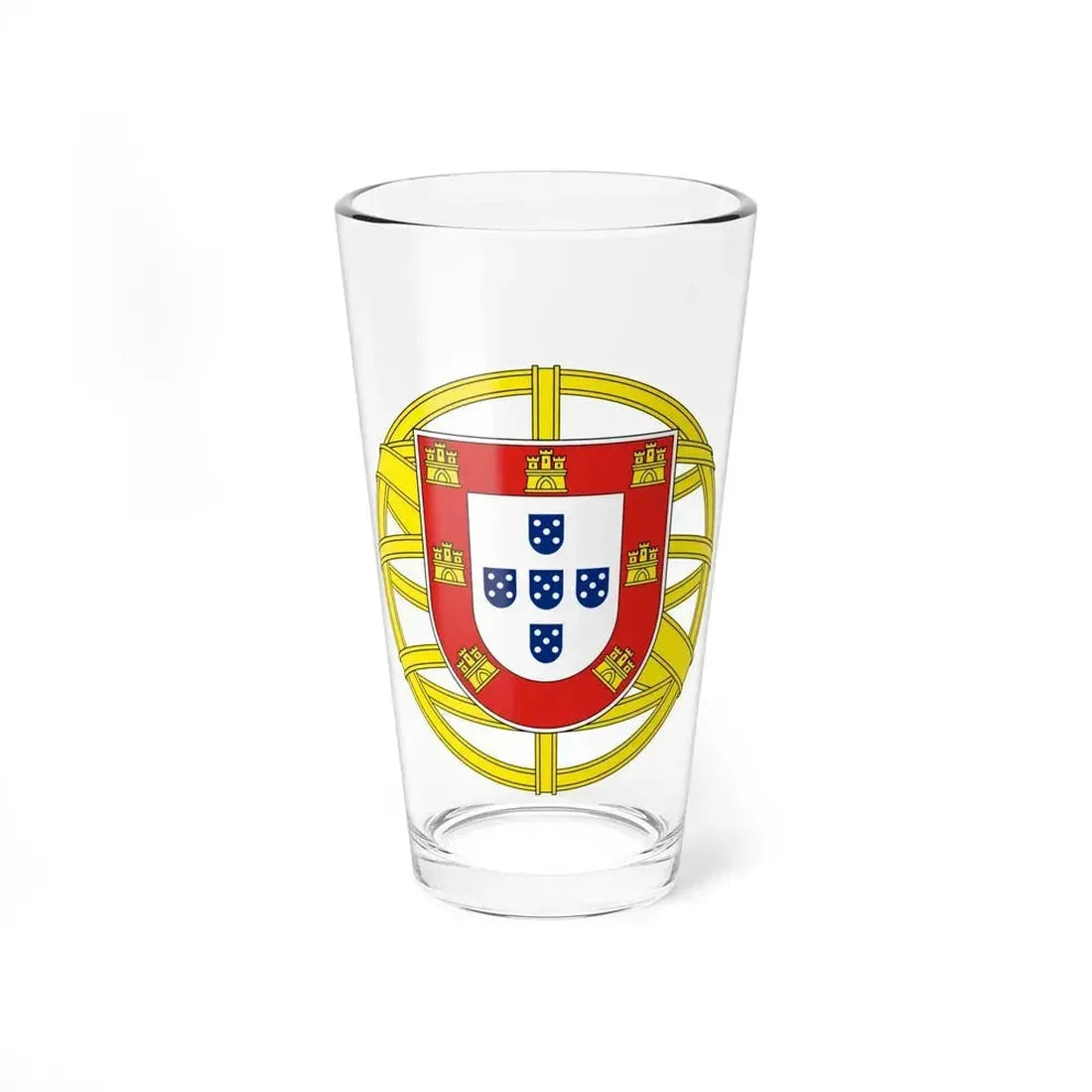 Coat of arms of Portugal (lesser) - Pint Glass 16oz 16oz - Go Mug Yourself