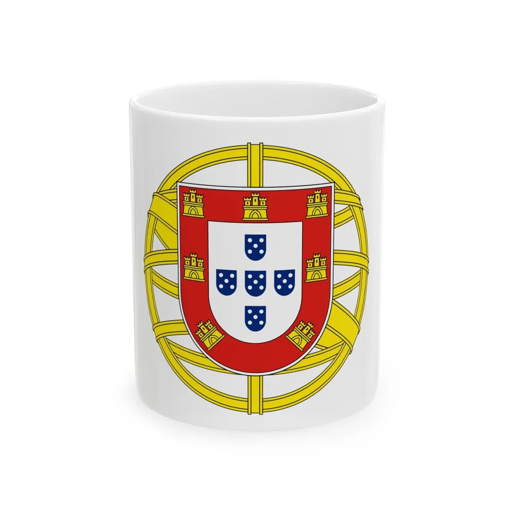 Coat of arms of Portugal (lesser) - White Coffee Mug-11oz-Go Mug Yourself