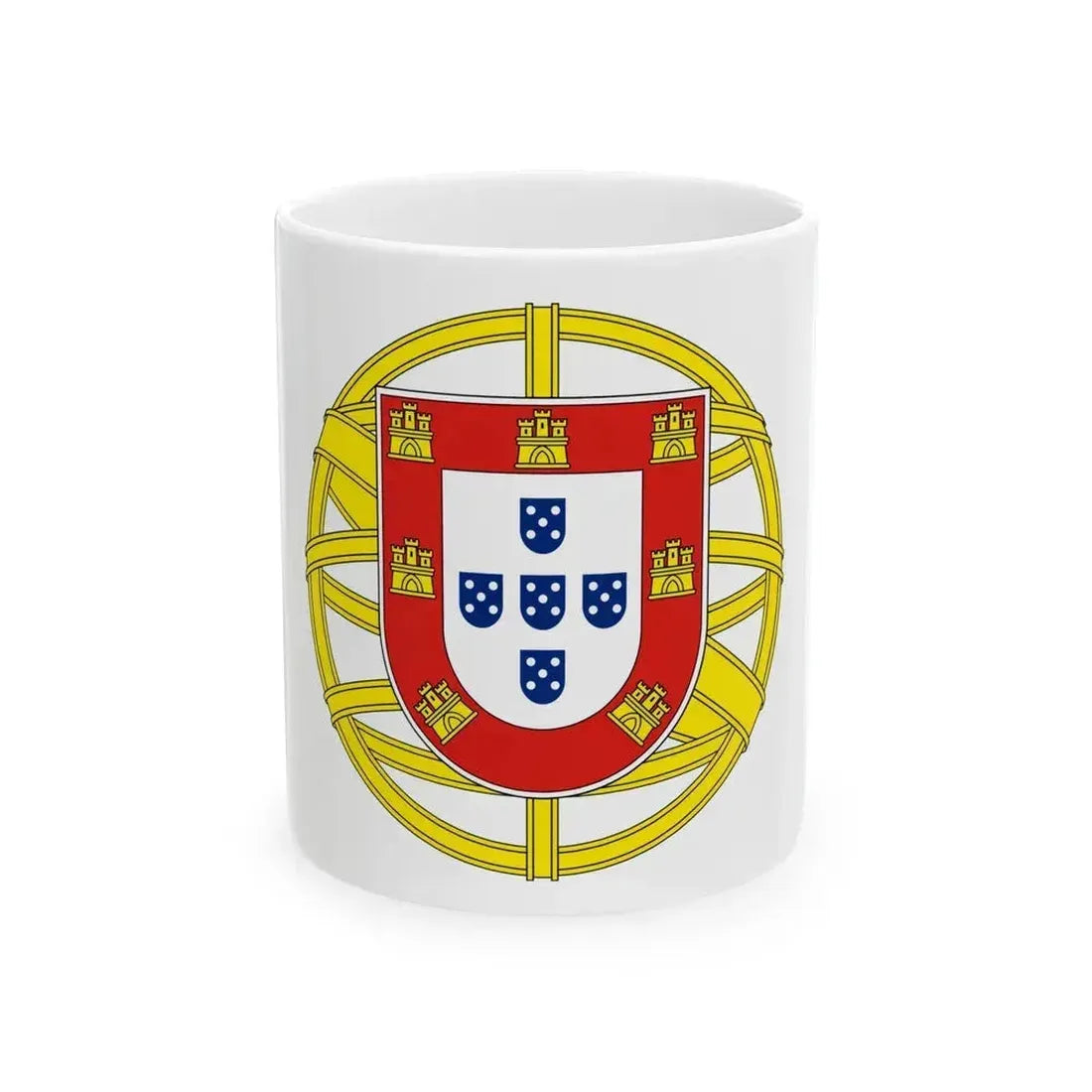 Coat of arms of Portugal (lesser) - White Coffee Mug 11oz - Go Mug Yourself