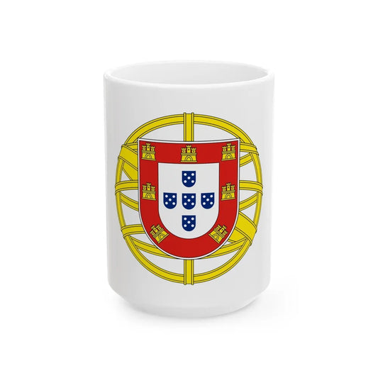 Coat of arms of Portugal (lesser) - White Coffee Mug-15oz-Go Mug Yourself