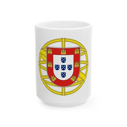 Coat of arms of Portugal (lesser) - White Coffee Mug 15oz - Go Mug Yourself