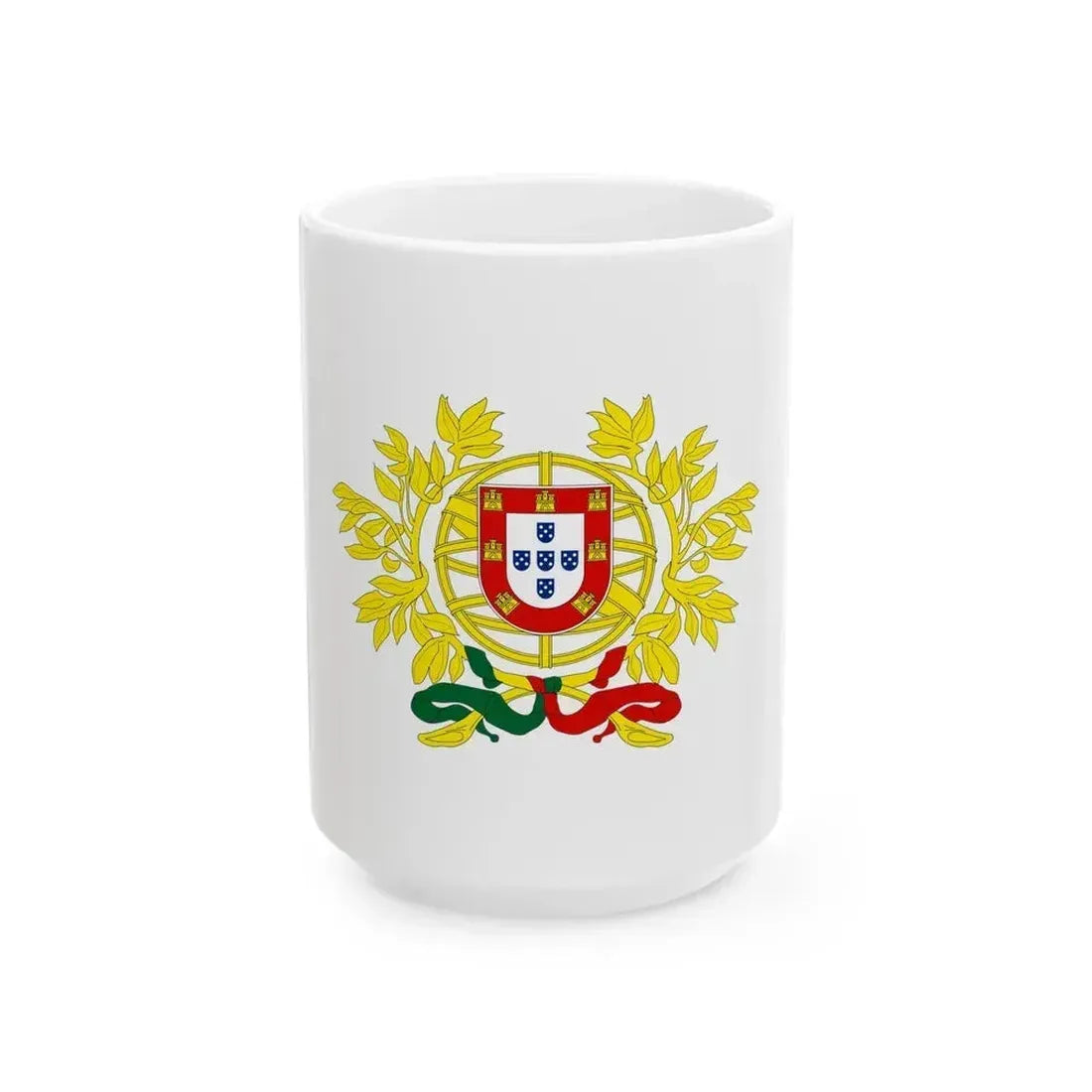 Coat of arms of Portugal - White Coffee Mug 15oz - Go Mug Yourself