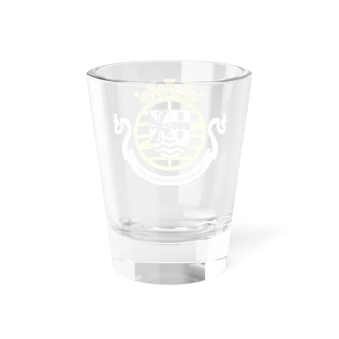 Coat of arms of Portuguese Timor 1935-1951 (Coat of Arms) Shot Glass 1.5oz - Go Mug Yourself