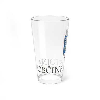 Coat of arms of Postojna with lettering (Slovenia) (Coat of Arms) Pint Glass 16oz - Go Mug Yourself