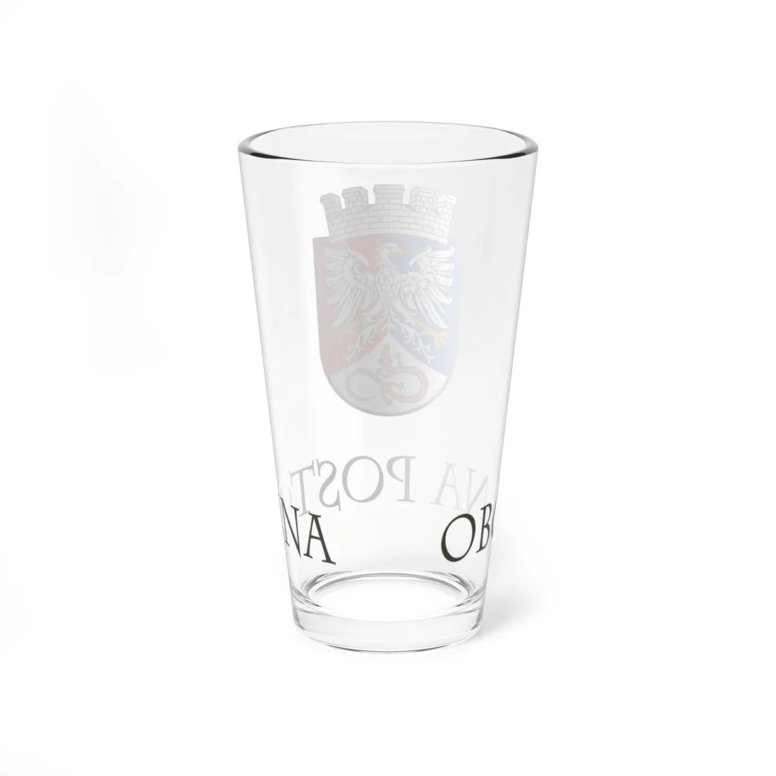 Coat of arms of Postojna with lettering (Slovenia) (Coat of Arms) Pint Glass 16oz - Go Mug Yourself