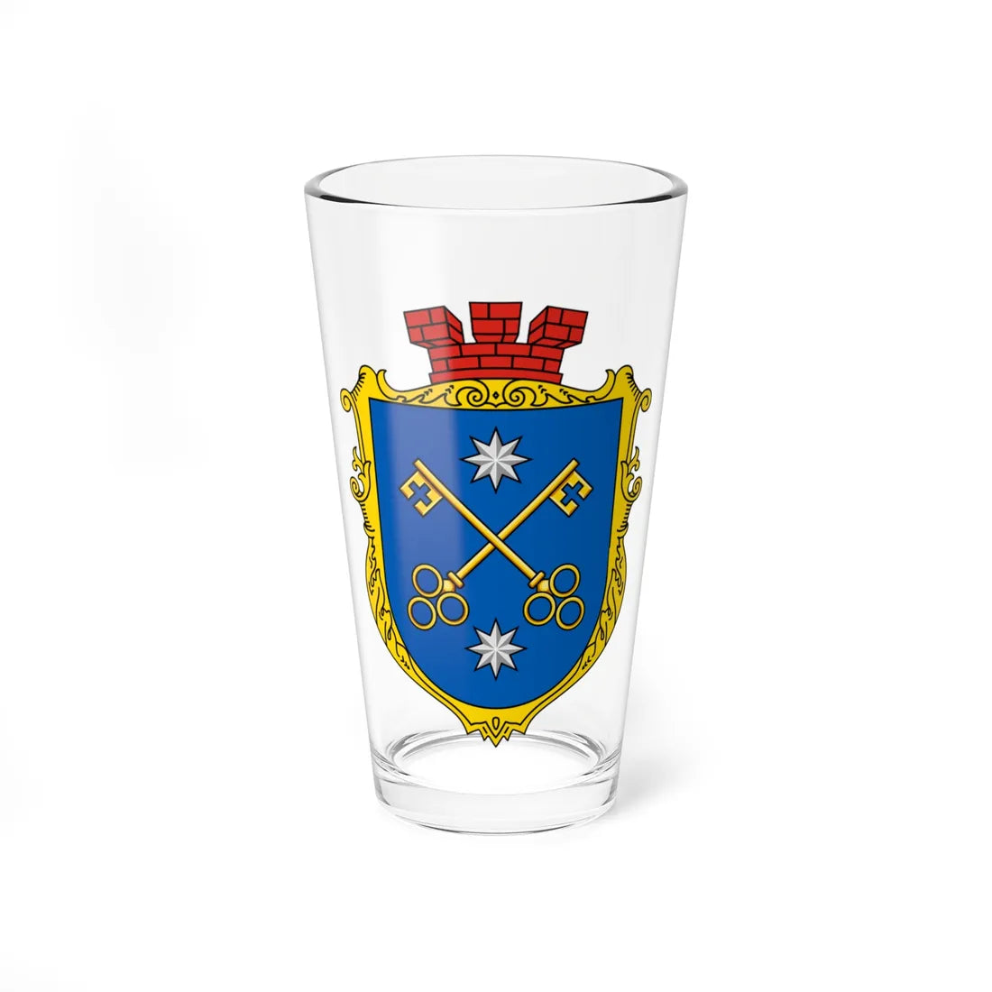 Coat of Arms of Potelych (Ukraine) (Coat of Arms) Pint Glass 16oz 16oz - Go Mug Yourself
