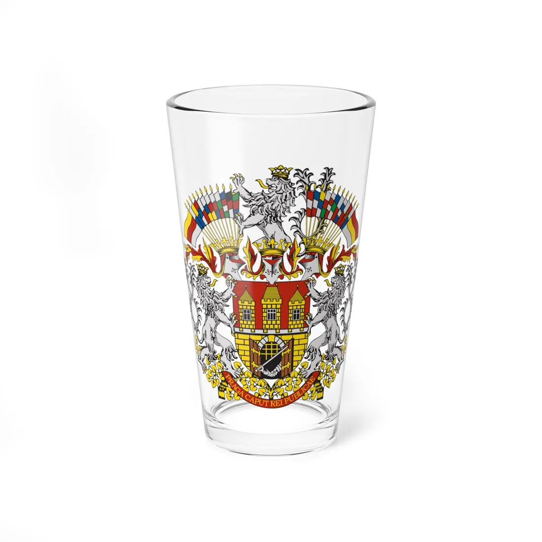 Coat of arms of Prague (Czech Republic) (Coat of Arms) Pint Glass 16oz 16oz - Go Mug Yourself
