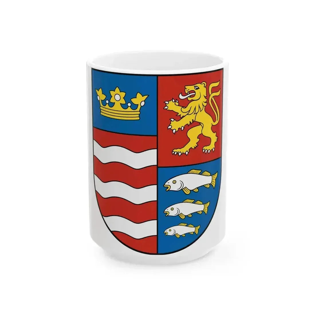 Coat Of Arms Of Presov Region (Slovakia) White Coffee Mug 15oz - Go Mug Yourself