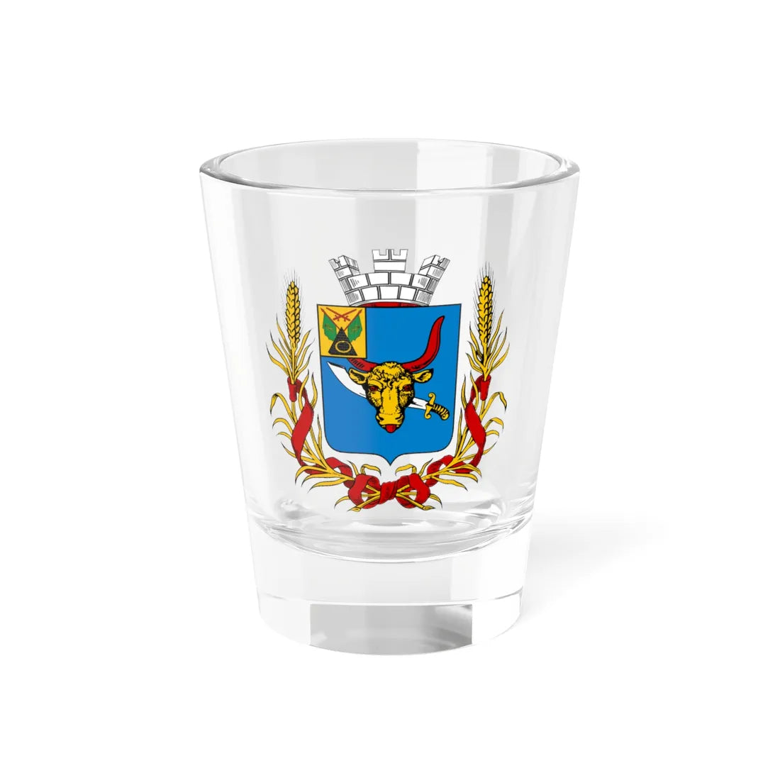 Coat of arms of Priluki 1865 (Russia) (Coat of Arms) Shot Glass 1.5oz 1.5oz - Go Mug Yourself