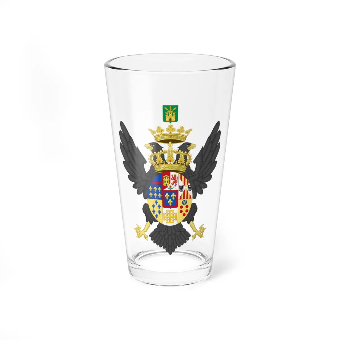 Coat of Arms of Prince Albert Count of Castrogiovanni c.1840-1844 (Italy) (Coat of Arms) Pint Glass 16oz 16oz - Go Mug Yourself