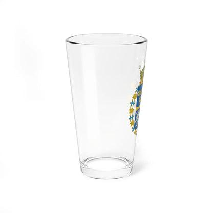 Coat of arms of Prince Bertil and Prince Julian Dukes of Halland (Sweden) (Coat of Arms) Pint Glass 16oz - Go Mug Yourself