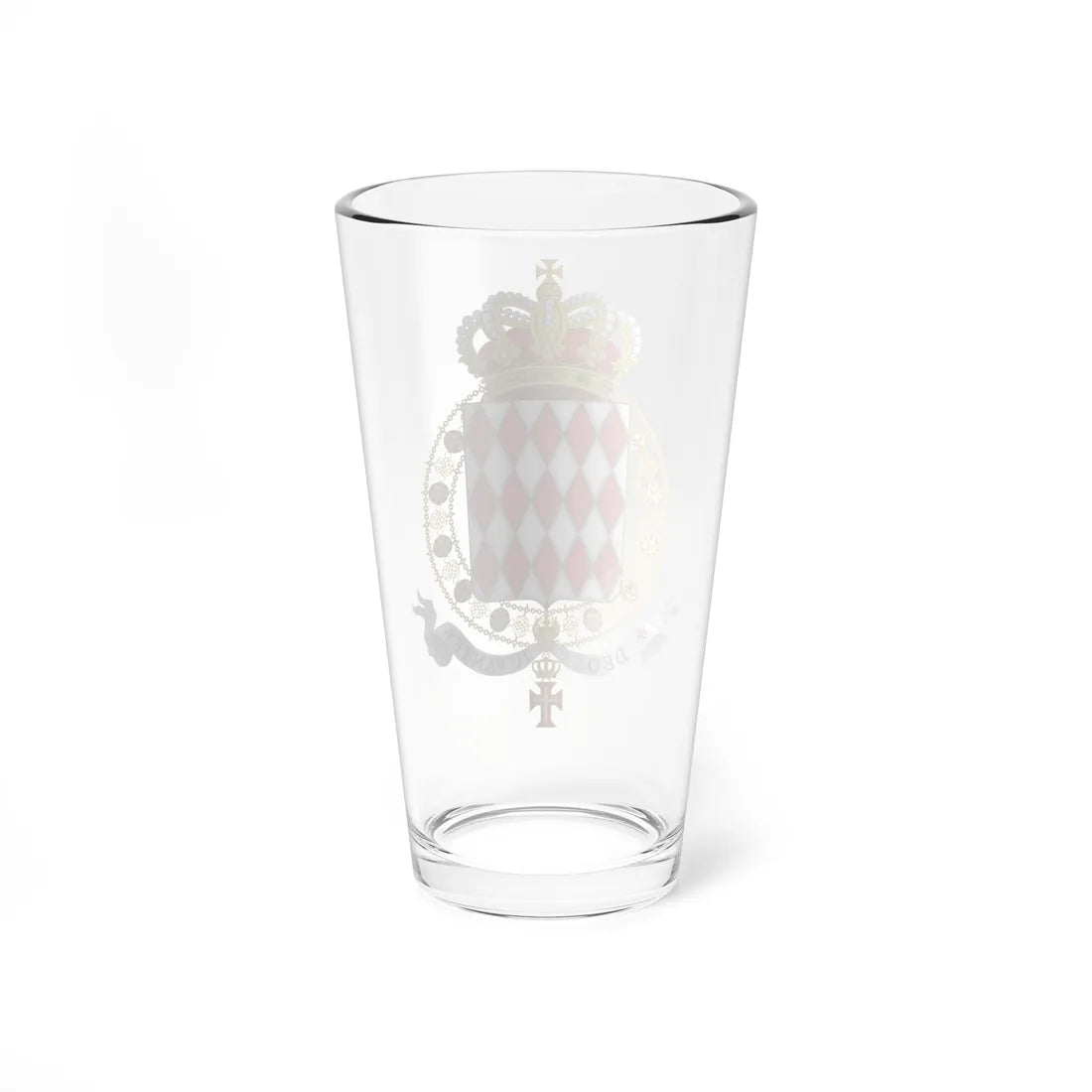 Coat of Arms of Prince Charles III of Monaco Supreme Order of Christ (Monaco) (Coat of Arms) Pint Glass 16oz - Go Mug Yourself